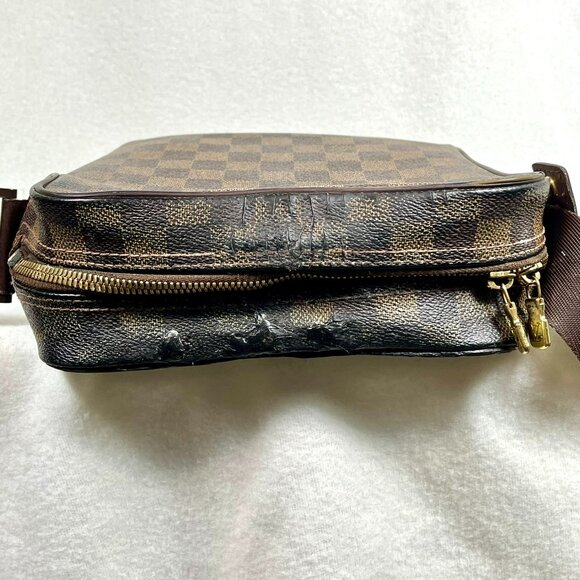 Authentic Unisex Louis Vuitton Olav Crossbody PM Brown Canvas Bag - Picture 13 of 15